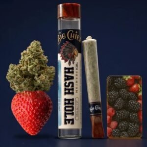 ⁠Big Chief 2G Hash Hole pre-roll in branded glass tube⁠